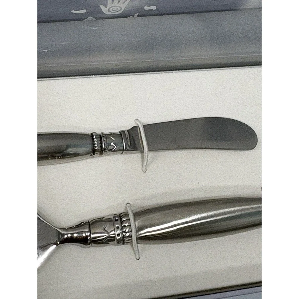 Lisa Jenks  for Lunt   2 pc Stainless Steel Cheese Serving Set Retired NIB